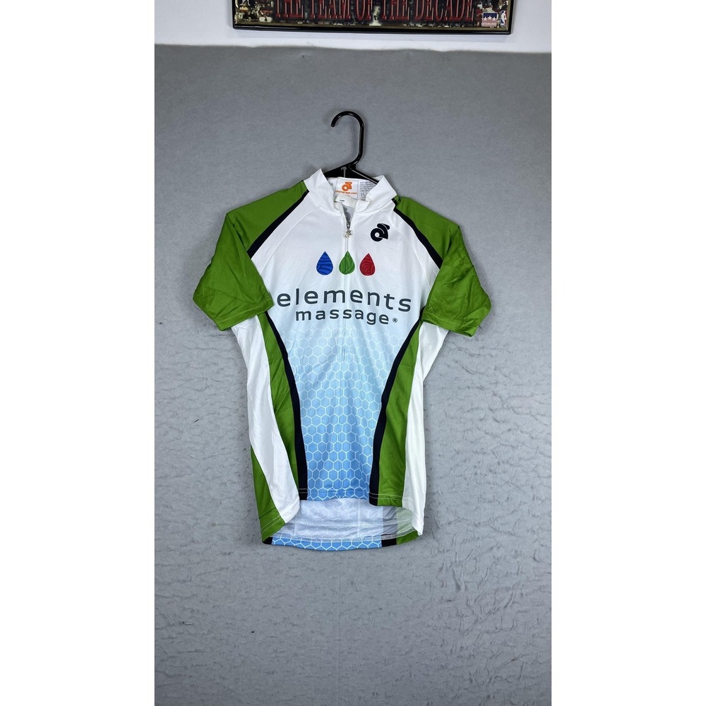 Champion System Cycling Jersey Womens Small Green‎ Elements Massage 1/4 Zip